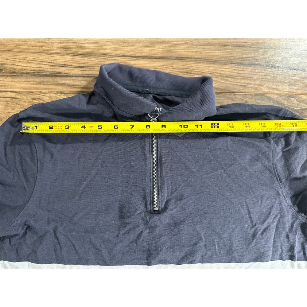 Women's Nike Dri-Fit Oversized 3/4 Zip Pullover T-Shirt Size Medium Blue/ White - Picture 4 of 9